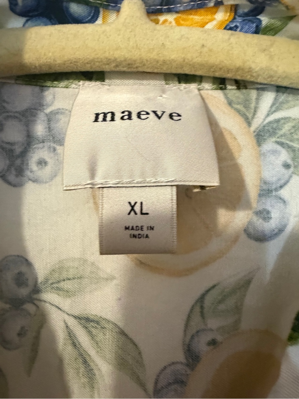 Maeve Lemon & Blueberry Print Blouse - Picture 3 of 6